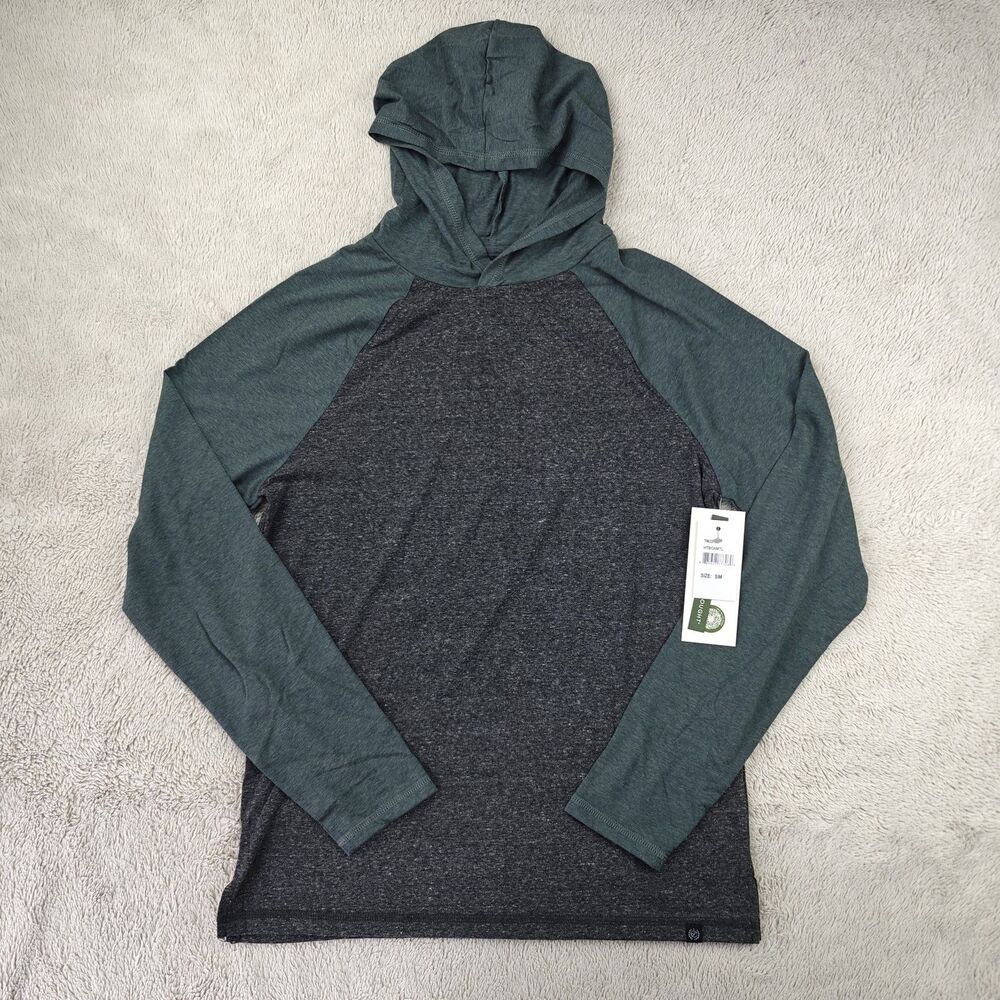 Threads 4 Thought Raglan Hoodie Men's S Lightweight Long Sleeve Sweatshirt NWT